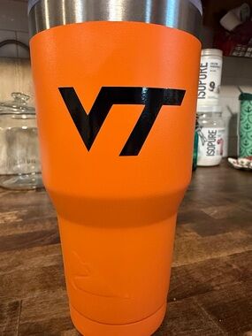 VT Orange Stainless Travel Mug - Insulated Home Dining Tumbler